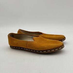 Sabah Mustard Suede Slip On Loafers 36 US Women's 5-5.5